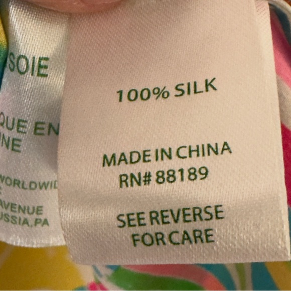 Lilly Pulitzer Floral Silk Tank Top Womens XS Pink Green Vibrant Iona Gardencore - Picture 10 of 12